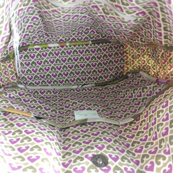 Vera Bradley Retired Portobello Road Pink Bag Tote Double Handles + Shoulder - Picture 8 of 10